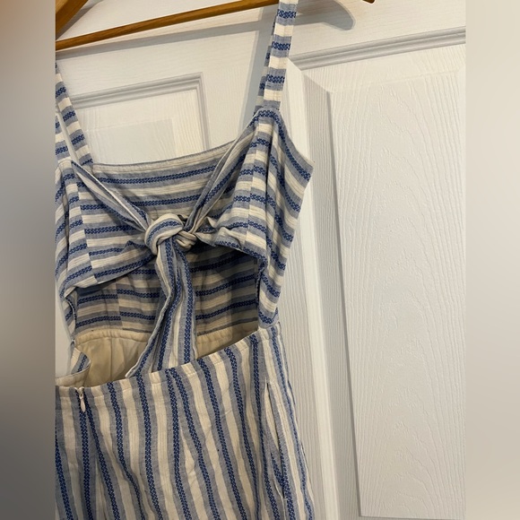 GB jumpsuit size 6 blue and white tie back - Picture 5 of 6